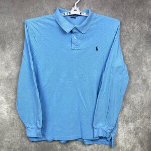 Polo Ralph Lauren Polo Shirt Mens Large Blue Long Sleeve Classiccore Preppy